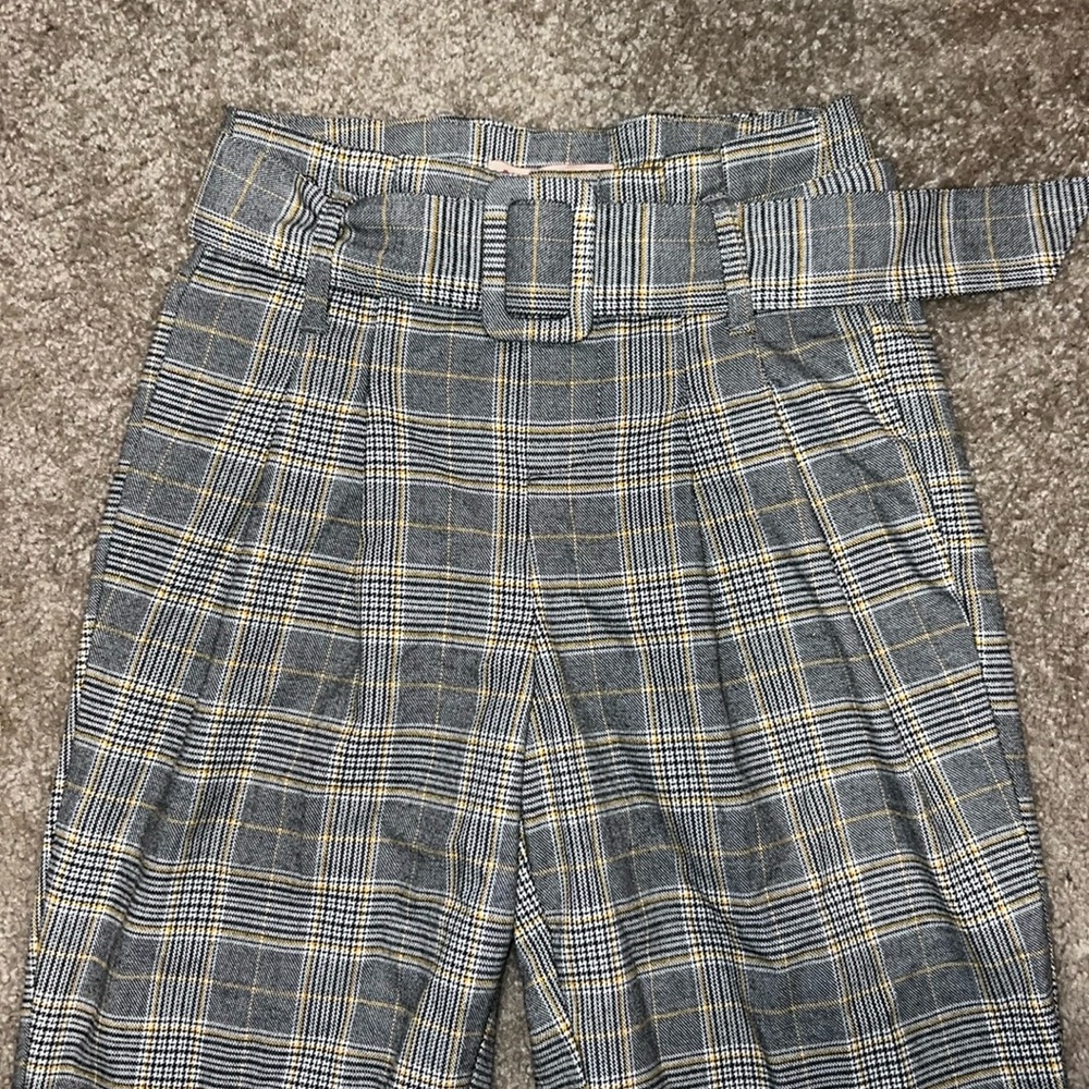Plaid work pants